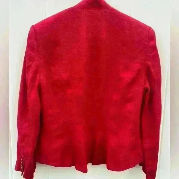 Lauren, Ralph Lauren linen blazer button up SZ 10 - Picture 6 of 7